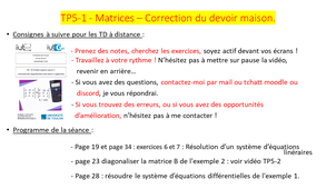 TP5-1 Matrices - DM matrice