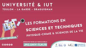 [Orientation TV] Découvrir les formations en Sc et Techniques PC et SV de l'Université de Toulon