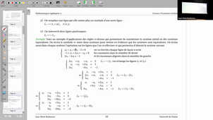 Cours 1 - Mathématiques Appliquées 4 - Eco/gestion - Algèbre linéaire - 2021-2022