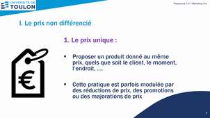 Marketing S3 – Chapitre 2.1. Prix non différencié