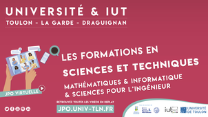 [Orientation TV] Découvrir les formations en Sciences Maths SI et Info de l'Université de Toulon
