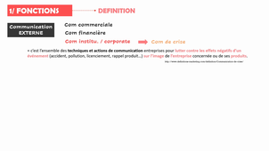 CP1, com institutionnelle et événementielle, partie 1
