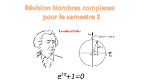 Révision sur les nombres complexes pour le semestre 2