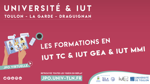[Orientation TV] Découvrir les formations en IUT MMI, TC et GEA de l'Université de Toulon