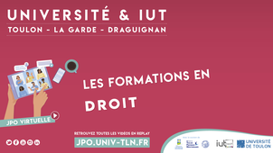[Orientation TV] Découvrir les formations en Droit de l'Université de Toulon