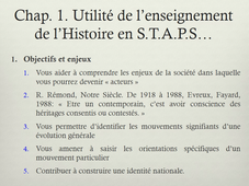STAPS. Histoire 1. Licence 1 semestre