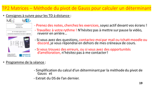 TP2-2 : Déterminant d'une matrice par la méthode du pivot de Gauss