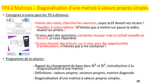 TP4-2 : Diagonalisation d'une matrice à valeurs propres simples