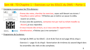Vidéo 18 : TD sem48 - Partie 1 : exercices du DM5 sur les EDLCC de premier ordre