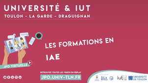 [Orientation TV] Découvrir les formations à l' IAE à l'Université de Toulon